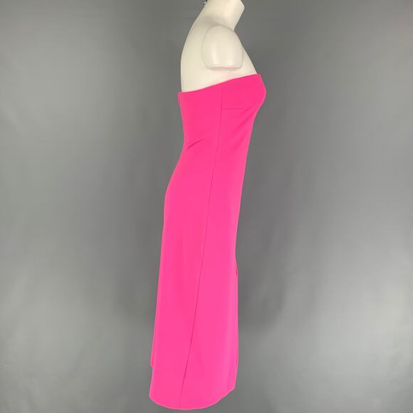 SOLANCE LONDON Pre-Fall 18 Size 4 Pink Polyester Strapless Dress - Picture 2 of 5